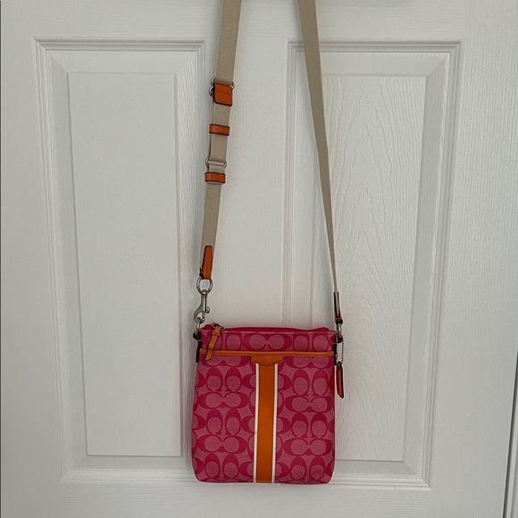 Coach Handbags - Coach ⭐️ Vibrant Pink and Orange Crossbody Bag
